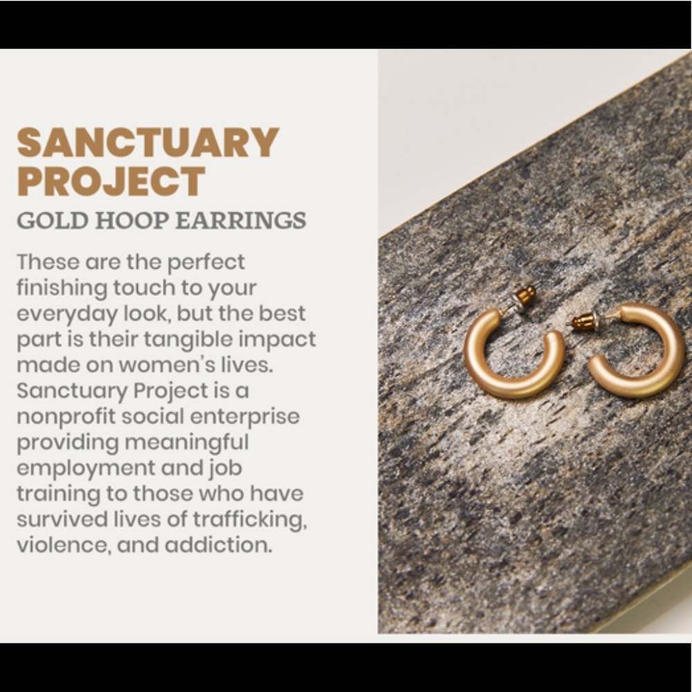 Sanctuary Project Small Gold Tone Hoop Earrings